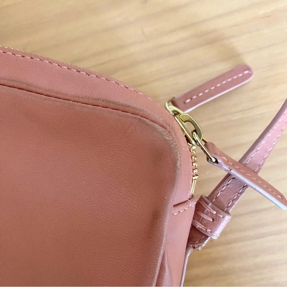 Mansur Gavriel Double Zip Leather Crossbody Bag blush pink - Picture 11 of 16